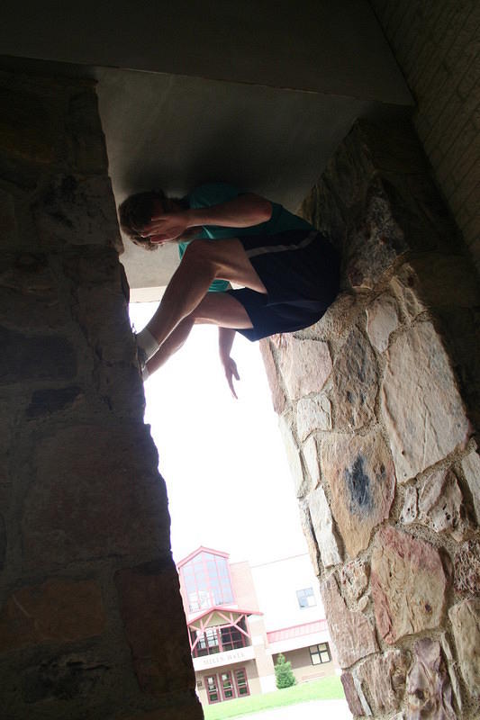 Brian likes to climb things