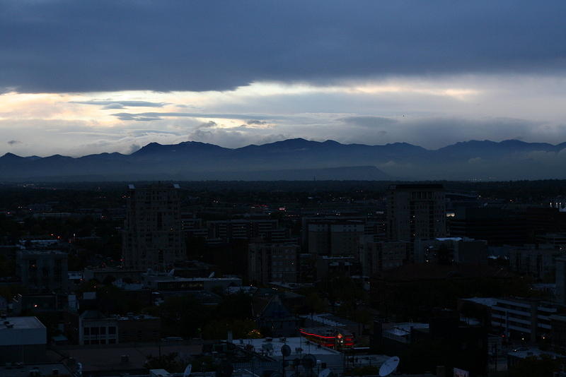 Downtown Denver and the mountains