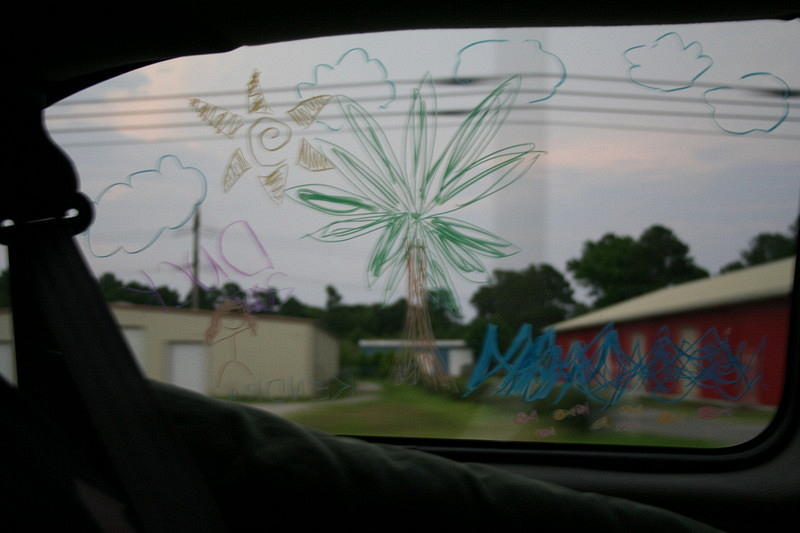 Kendra adds her artwork