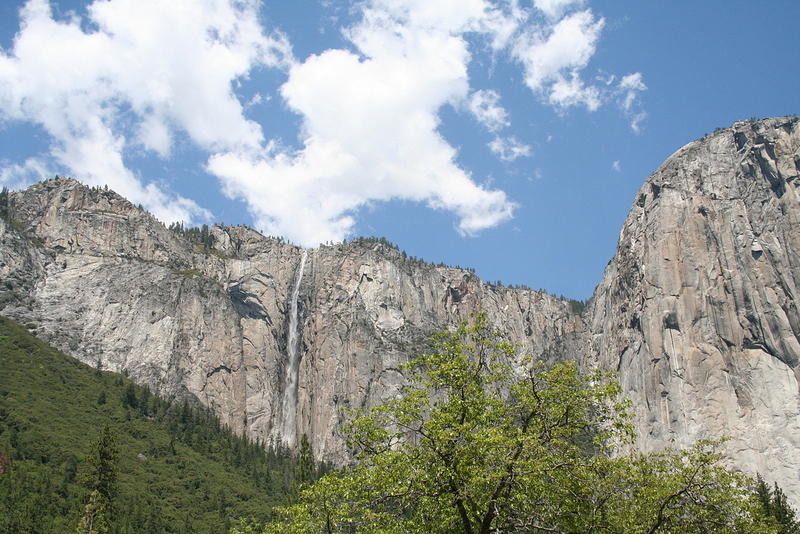 Our first views of Yosemite (Ribbon Fall)