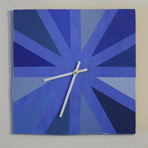 blue wedges clock