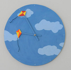 Bright Kites Clock