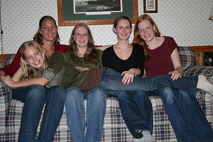 Traditional girl-cousins photo